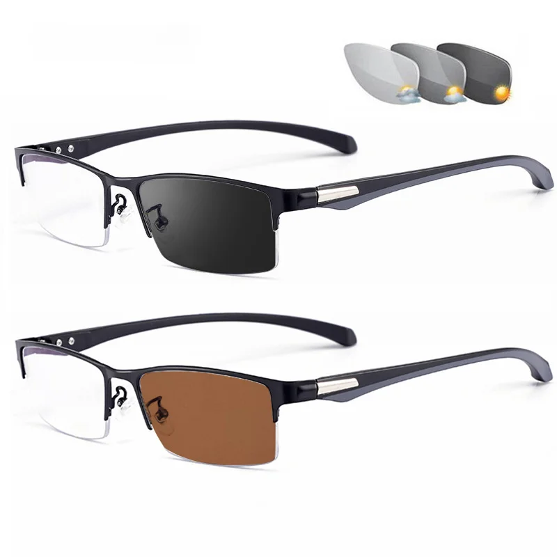 

Outdoor Photochromic Reading Glasses Men Ultralight TR90 Chameleon Hyperopia Presbyopia Eyeglasses +1.50 1.75 2.25 2.50