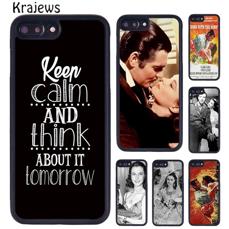 Krajews gone with the wind Phone Case Cover For iPhone 16 15 14 plus X XR XS 11 12 13 pro max coque