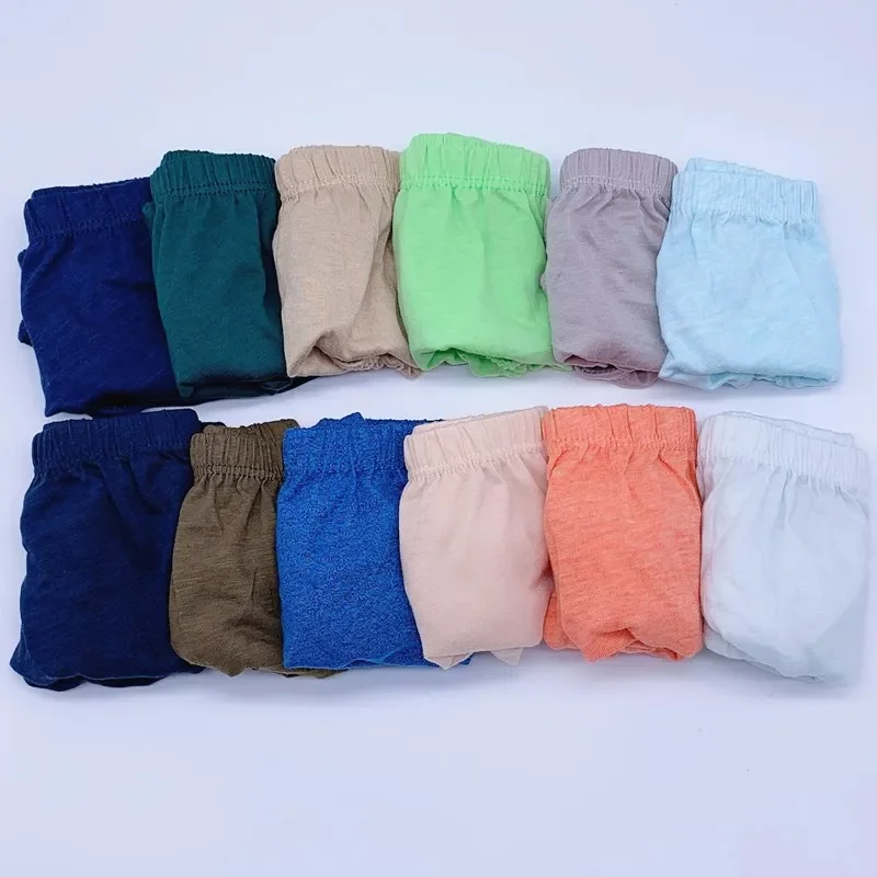 8pcs/Lot Solid Color Boys Panties Cotton Underwear Shorts Kids Briefs Clothes Children 1-10 Years