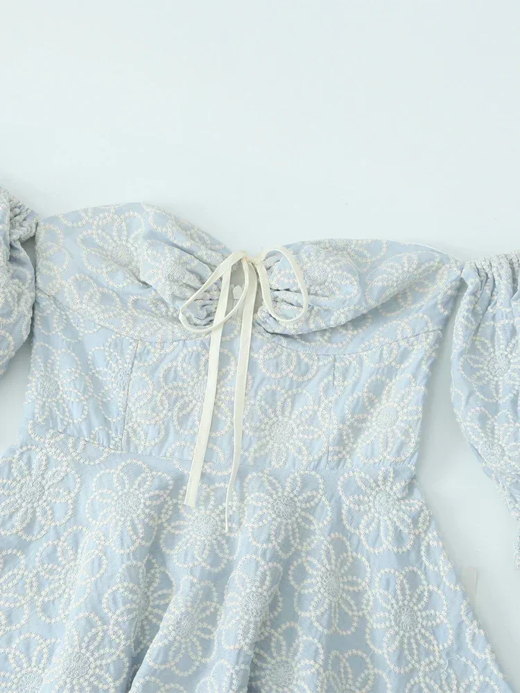 2025 kobiet lato wąska Mini sukienka z nadrukiem Vintage głęboki dekolt z krótkim rękawem Party kobiece eleganckie sukienki na co dzień Vestidos