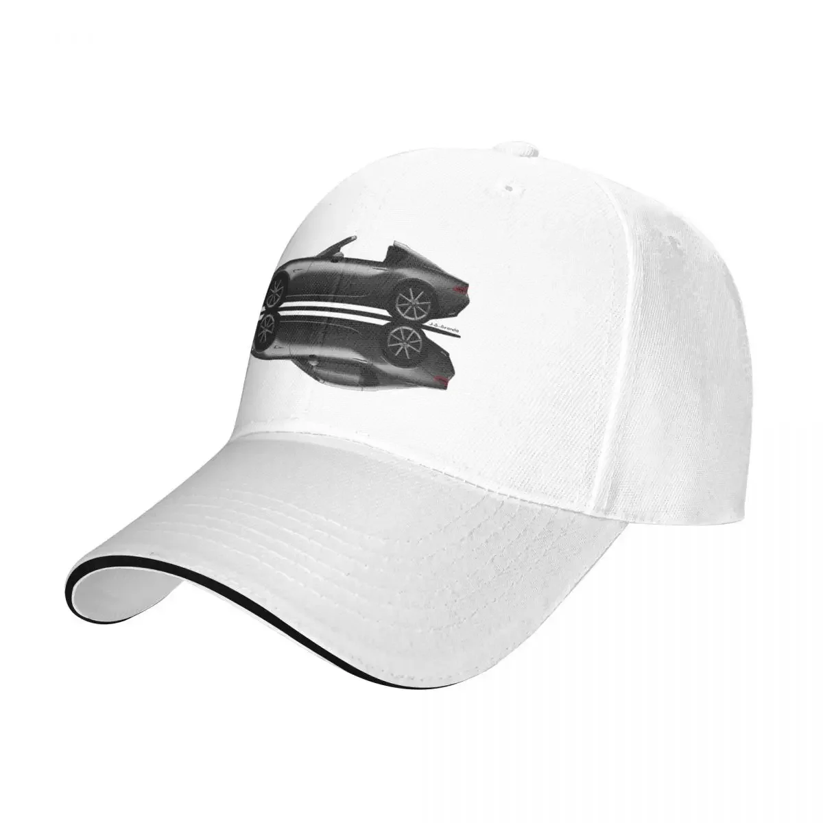 My drawing of dark gray open and closed japanese roadster sports car Cap Baseball Cap hat luxury brand Caps women Men's