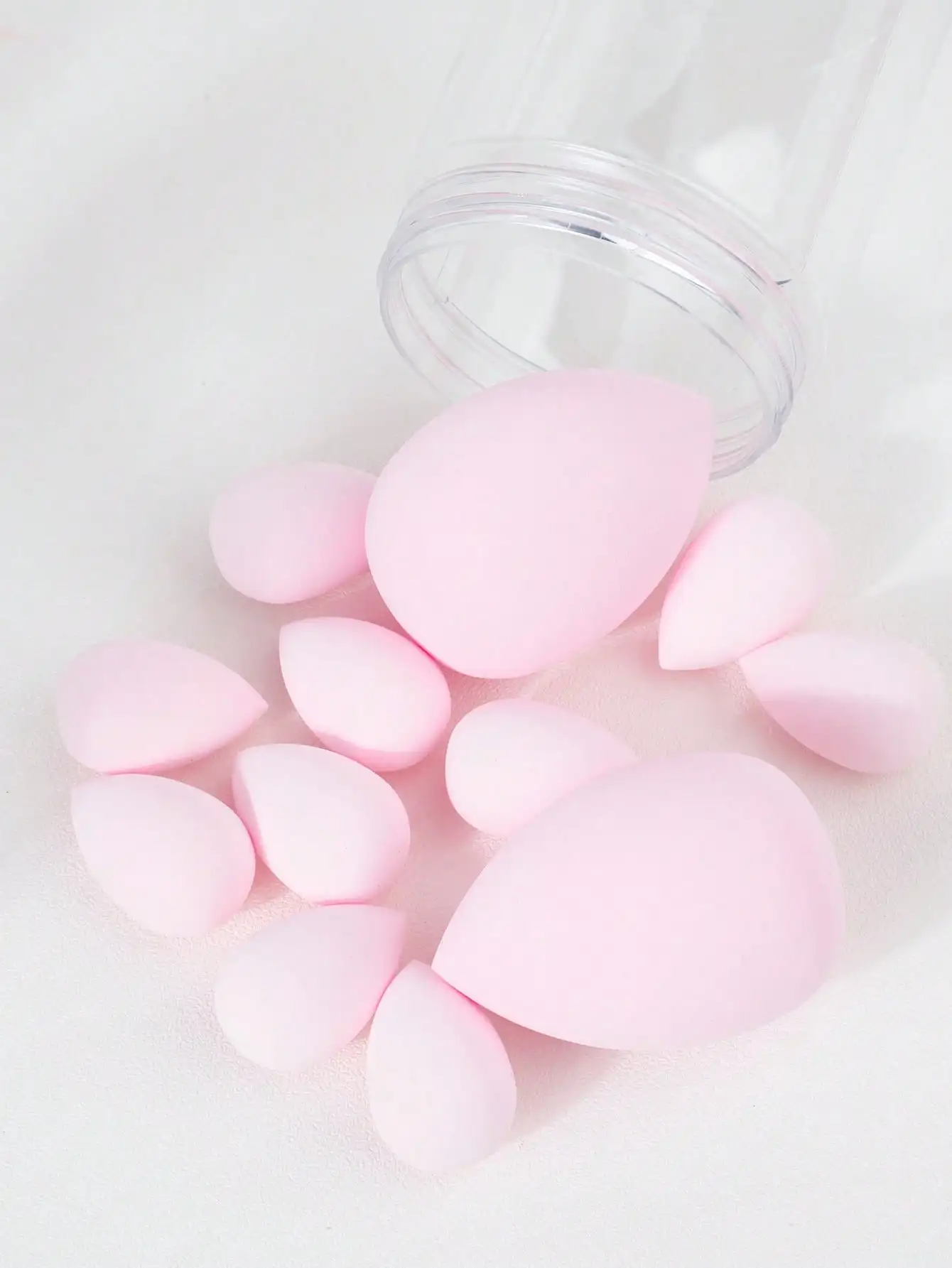 12-Pack Water Drop Makeup Sponges, 10 Small And 2 Large, Wet And Dry Use, Latex-Free Soft Makeup Sponge