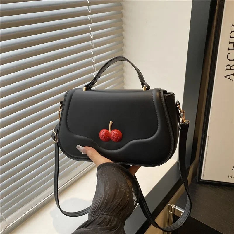 

Women's bag casual small square bag shoulder messenger bag small fresh cherry mobile phone bag portable women's bag