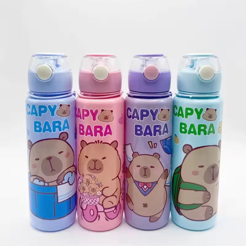 700ml Leak-Proof Water Bottle Visually Appealing Bear Water Bottle with Carry Strap - Portable for Sports & Fitness BPA Free