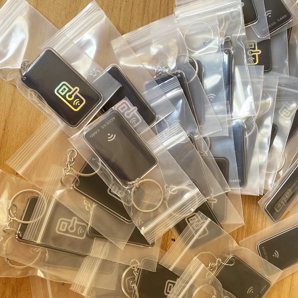 Cartão IC de 13,56 MHz M1 S50 RFID Keyfobs Tags Controle de acesso Cartão chave sem contato para fechaduras inteligentes IC