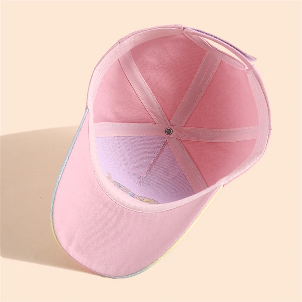 Child Love Heart Baseball Caps Embroidery Visor Hats Casual Baby Sun Hat Versatile Snapback Cap For Kids 3-10 Years