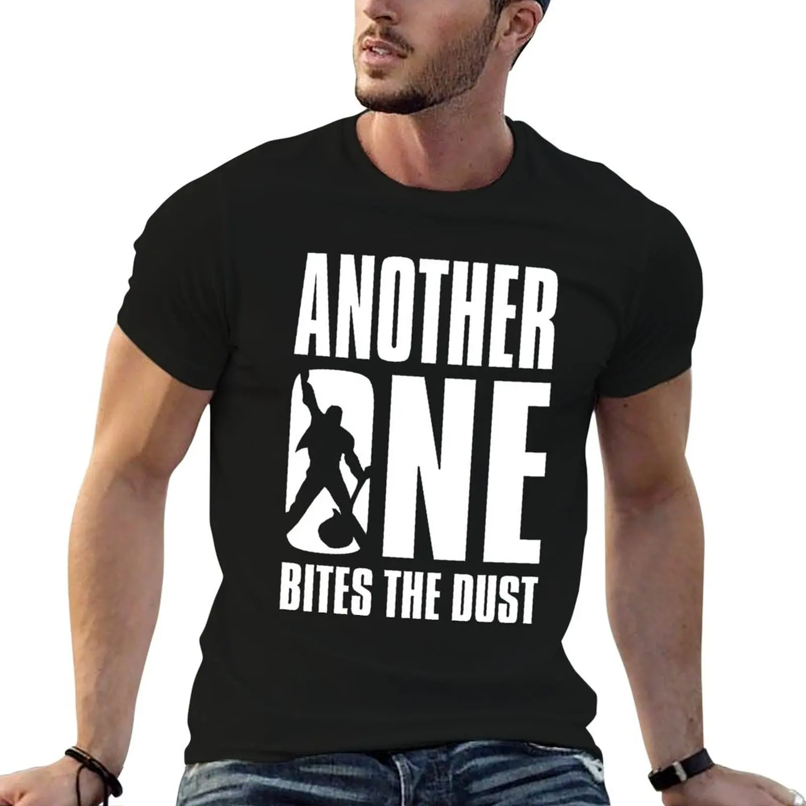 

Another one bites the dust T-Shirt oversized graphic tee man clothes anime stuff cotton t shirt men