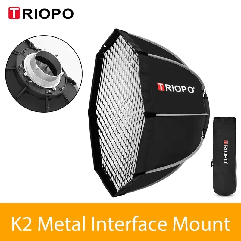 Triopo K2 55cm 65cm 90cm 120cm Quick Release Bowens Mount Octagon Softbox + Honingraat Outdoor Softbox voor Flash