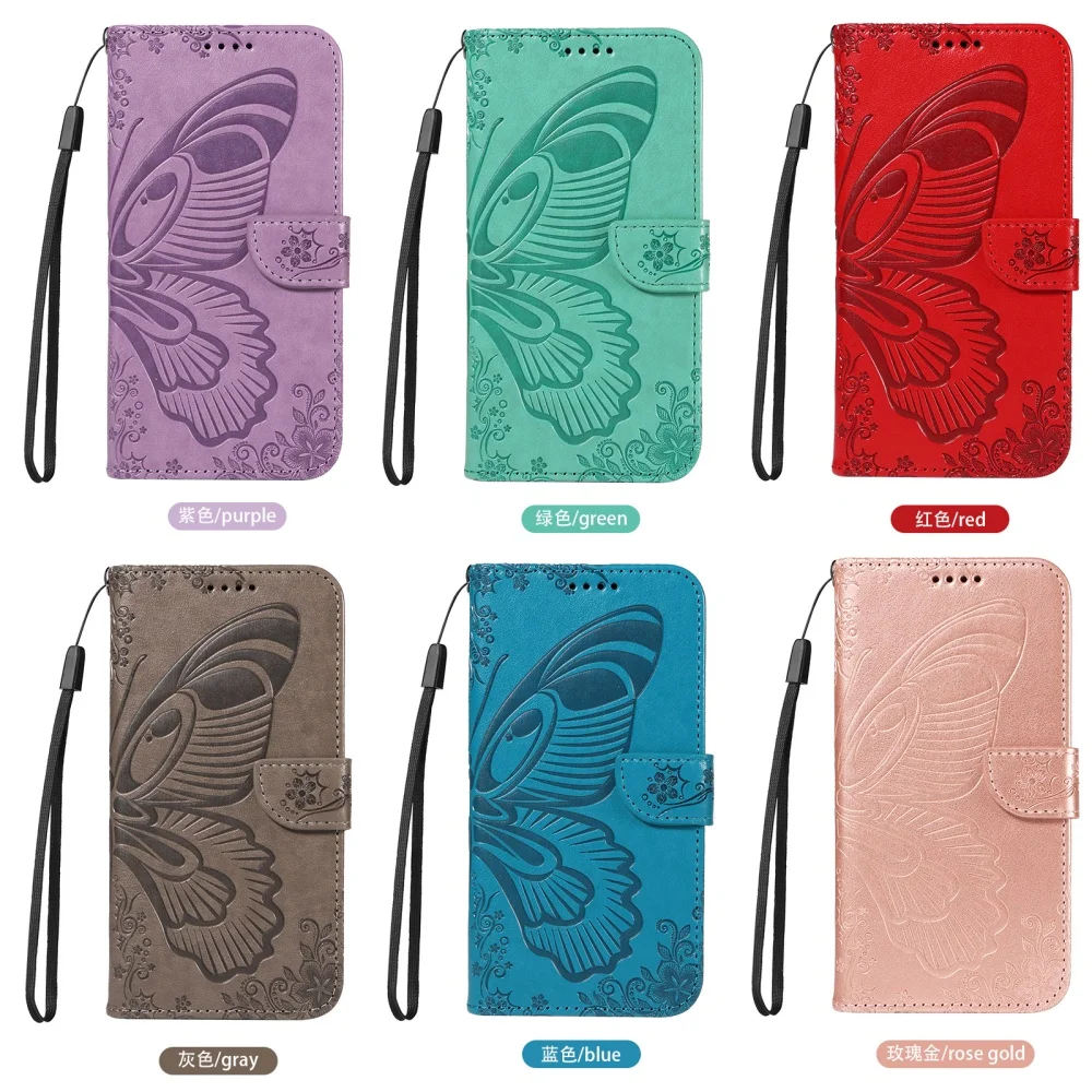 حقائب المحفظة حافظة هاتف قابلة للطي لهاتف Oneplus Nord 5 4 CE 5 2 4 Nord CE 2 3 4 Lite أغطية جلد مغناطيسية مطبوعة على شكل فراشة