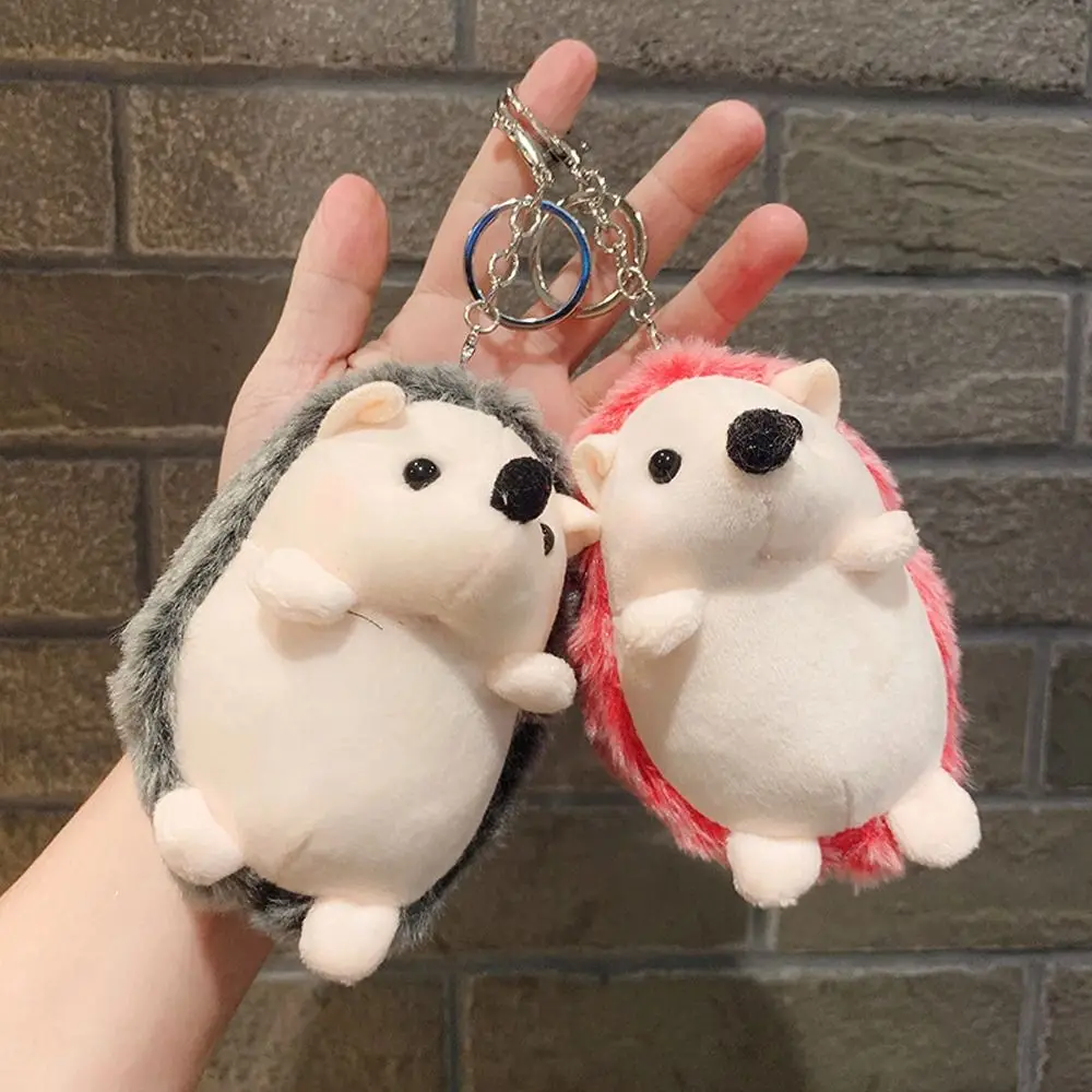 Plush Toy Hanging Ornament Alloy Hedgehog Pendent Car Accessory Bag Pendant Car Key Ring Girls Key Chain Korean Style Key Chain