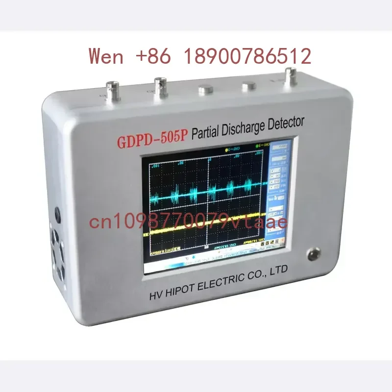 HVHIPOT Portable GIS Cable Transformer Partial Discharge Detector PD for Test Set Different Sensor GDPD-505P TFT Touch Screen