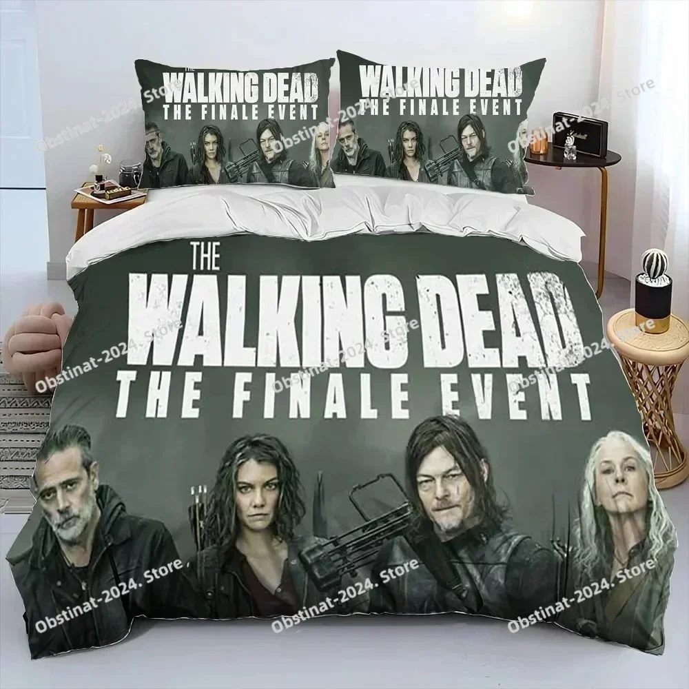 Horror TV The Walking Dead Lincoln Bedding Set Duvet Cover Bed Set Quilt Cover Pillowcase Comforter king Queen Size Boys Adult