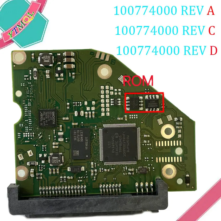 1Pcs HDD PCB Seagate Logic Board / 100774000 REV A , 100774000 REV C , 100774000 REV D / ST1000DM003