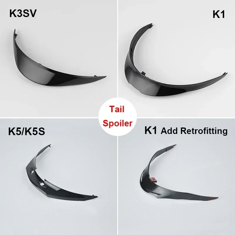 Motorcycle Helmet Tail Spoiler for K1 K3SV K5S Refitting Tail Spoiler Universal Capacete De Moto Helmet Accesorios Para Moto