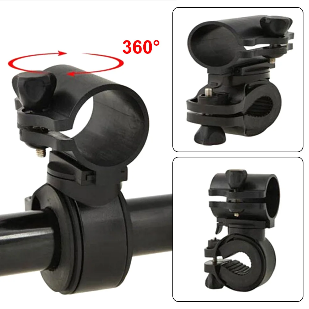 Bike Light Bracket 360° Rotation Stand Accessories Bicycle Handlebar LED Flashlight Torch Mount Clamp Clip Holder Grip Bracket