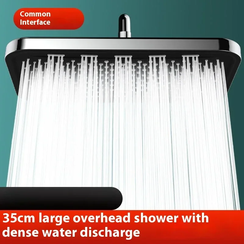 Square large panel high-pressure overhead shower bathroom coarse-hole square showerhead universal type