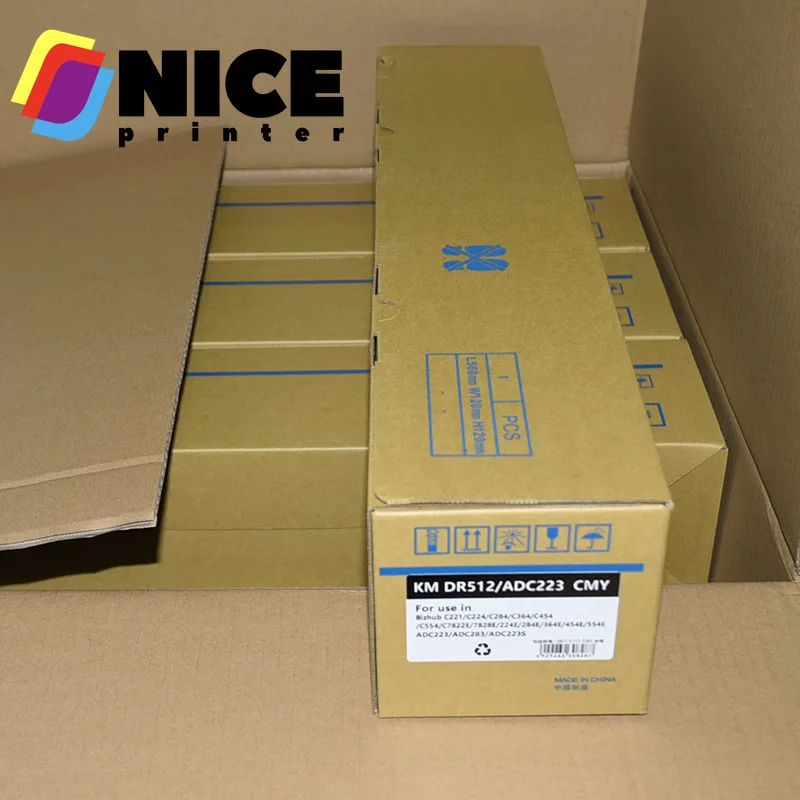 

1 шт. DR512 барабанная установка C224 для Konica Minolta Bizhub C284 C364 C454 C554 C221 C221S C281 C224e C284e C364e C454e комплект CMYK DR-512