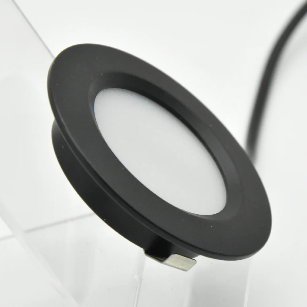 رقيقة جدا LED النازل 3 واط 5 واط 12 فولت 24 فولت تيار مستمر ضوء تحت الكابين 14 مللي متر سليم السقف مصباح التوقف D55mm راحة المطبخ الطعام الإضاءة