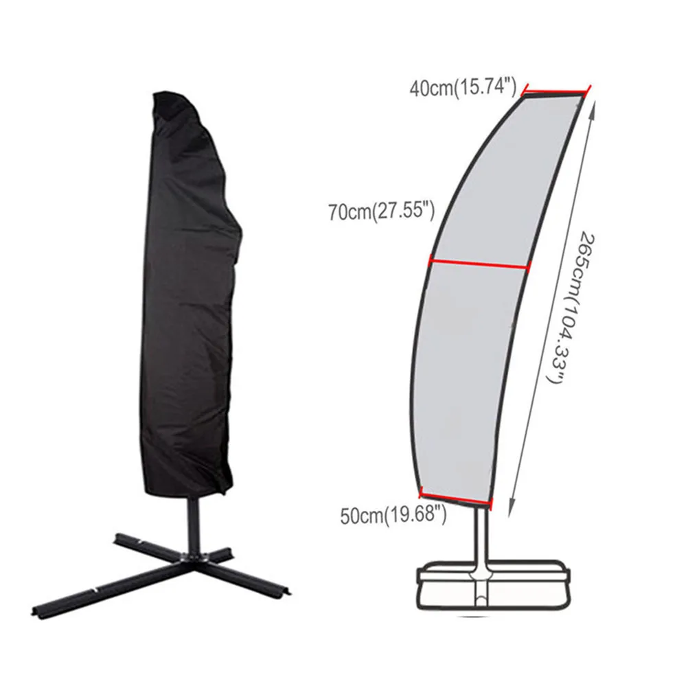 

1Pcs Patio Umbrella Cover Waterproof Parasol Cover Oxford Cloth Dustproof Outdoor Protects Against Rain Snow Uv Year Round