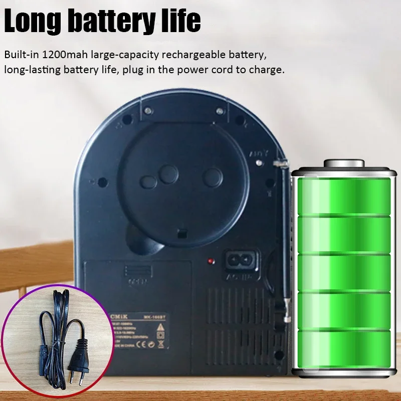 Portable Retro Radio Wireless Bluetooth Speaker Card Audio Home FM Medium Wave Short Wave Stereo Radio Receiver Support 220V110V