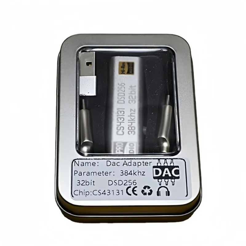Компактный адаптер ЦАП USB-C |   Портативный Hi-Fi аудиодекодер |   CS43131+SA9312L |   PCM 384 кГц и DSD256 |   Dual Type-C