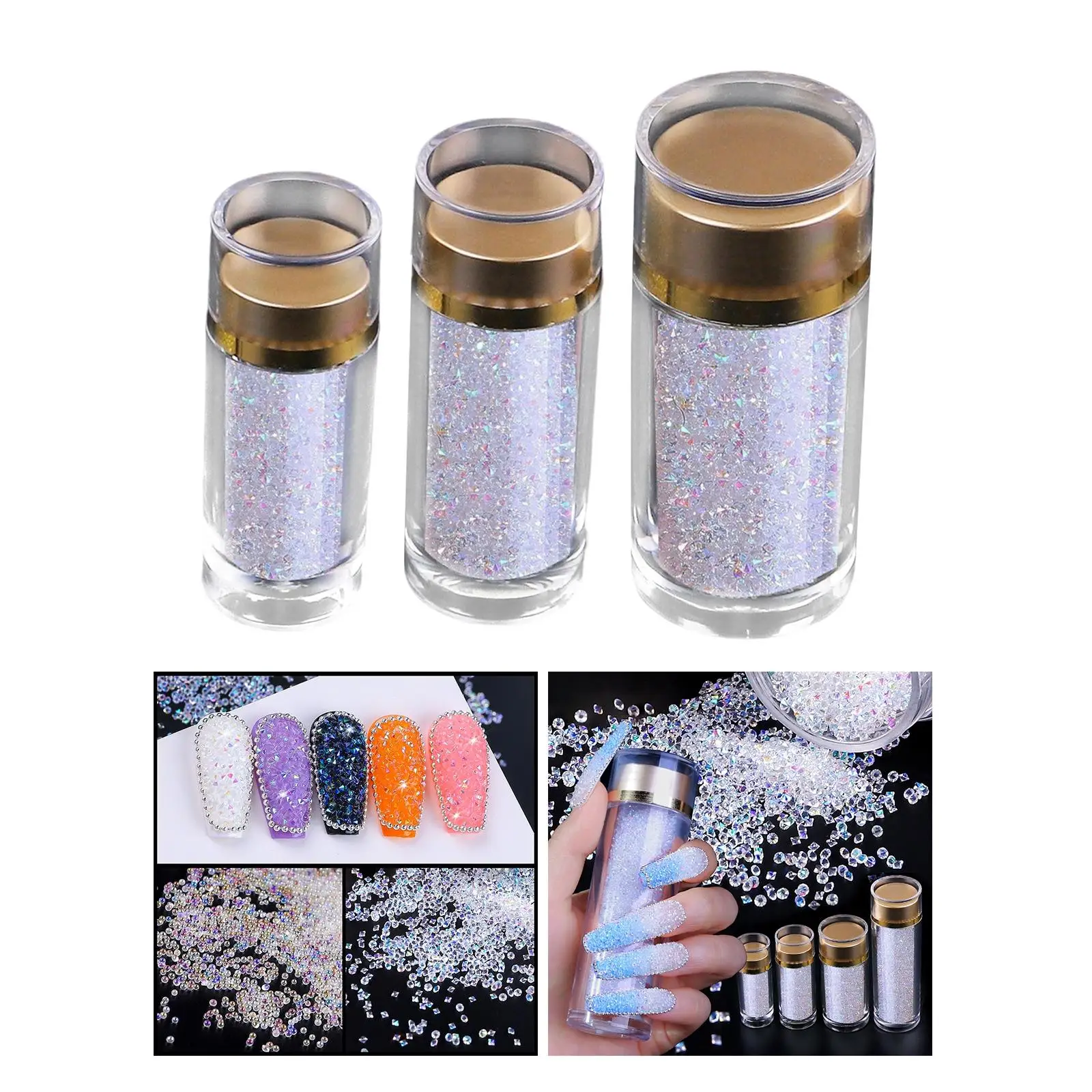 Small Nail Crystals Ab Nail Art， Rhinestones Multicolor Stones, Decoration