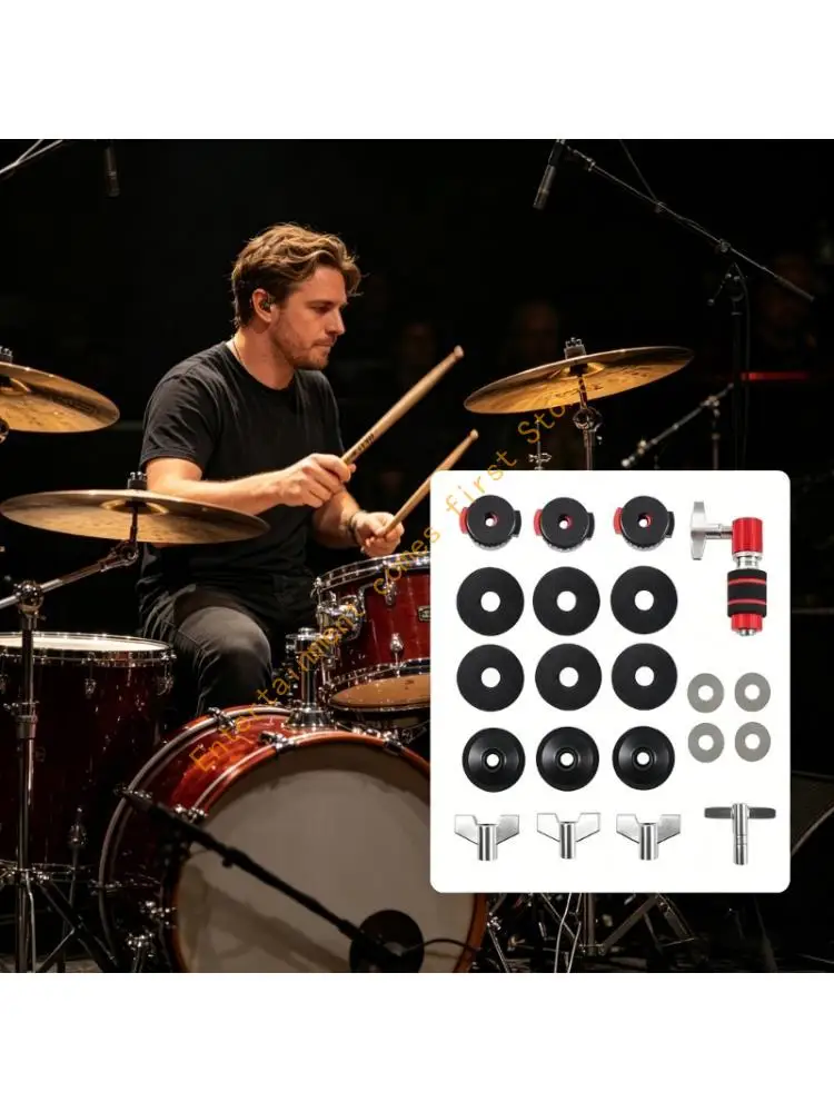 All In Drum Felt Pad Pedal with Clutch And Drum Set Includes Bass Drum Clutch And Tuning For Easy Setups 55KD