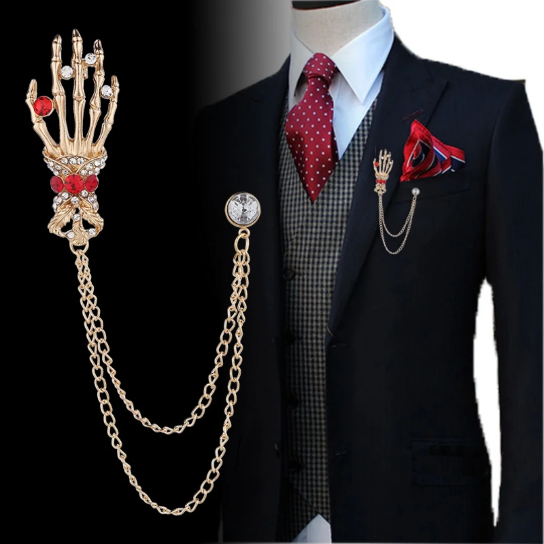 هيكل تيرو اليدوي للرجال والنساء ، سبائك الزنك ، الكريستال ، الفخامة ، التصميم العصري ، الهدايا والمجوهرات ، دبوس الحفلة ، إكسسوارات الملابس ، 1