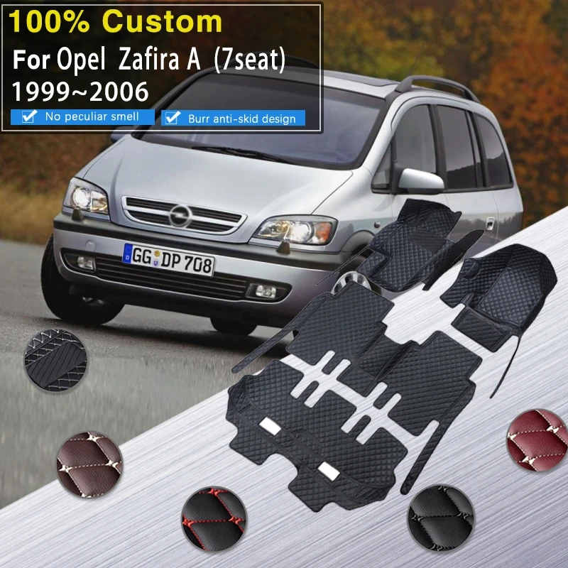 

Автомобильные коврики для Opel Zafira A T98 1999 ~ 2004, 7-местный Водонепроницаемый защитный коврик, автомобильные коврики, коврик De Sol, автомобильные аксессуары