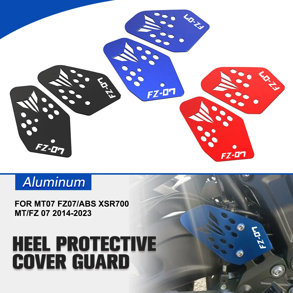

Motorcycle Left Right Heel Guards Protector Guard Foot Peg Heel Plates Guard For YAMAHA MT07 FZ07/ABS XSR700 MT/FZ 07 2014-2023