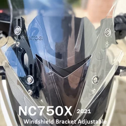 Nowy motocykl NC 750X 2021 regulowany wspornik przedniej szyby deflektor regulatory CNC nadające się do HONDA NC750X NC750 X