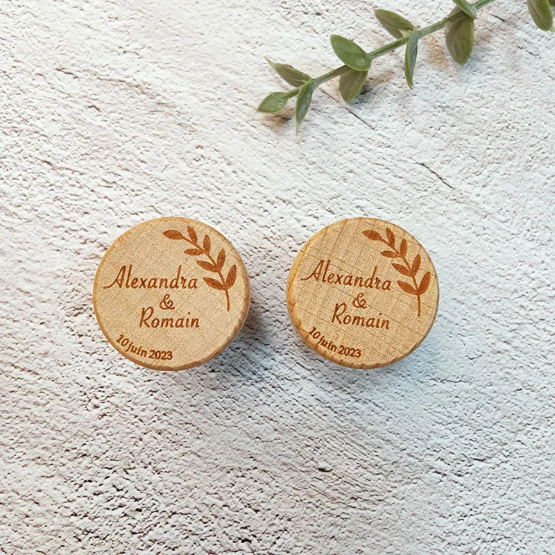 Custom Wine Crok Stoppers for Bottles Personalised Wooden Bottle Stopper Laser Engraved Party Favours For Guest Wedding Favors