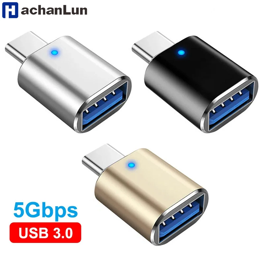 

Адаптер USB 3.0 к типу C LED OTG к USB C USB-A к гнезду Micro USB Type-C для адаптеров HUAWEI Xiaomi Samsung POCO