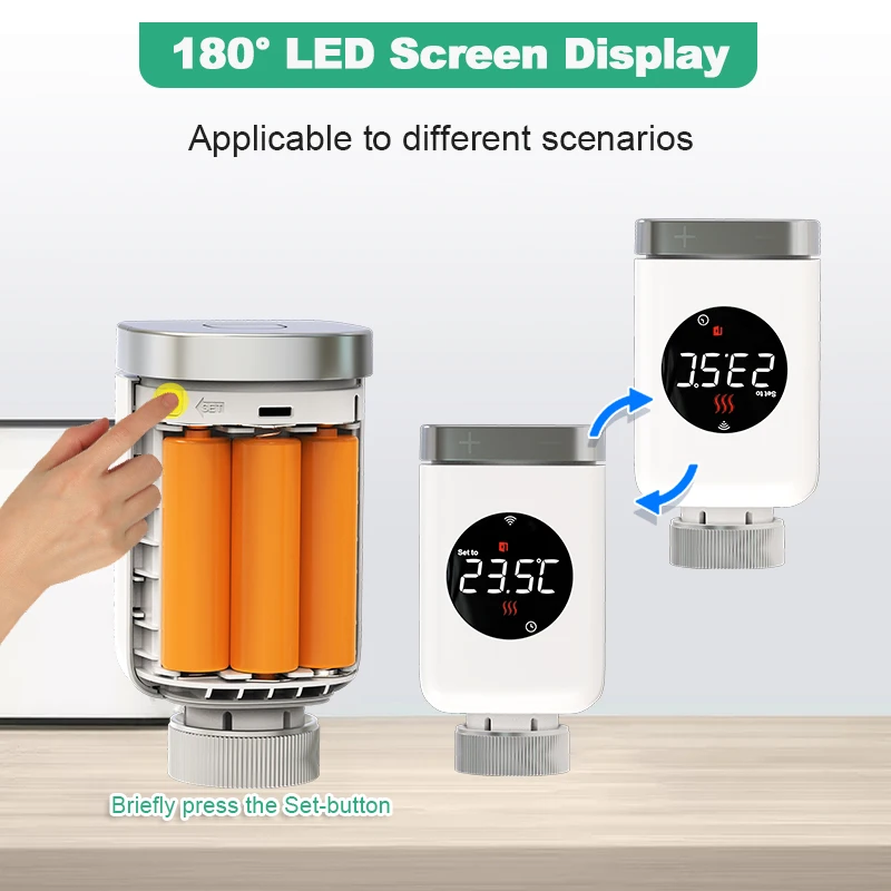 Tuya Zigbee Intelligent Radiator Actuator App Control Wifi Thermostatic Radiator Valve Temperature Controller Alexa Google Home