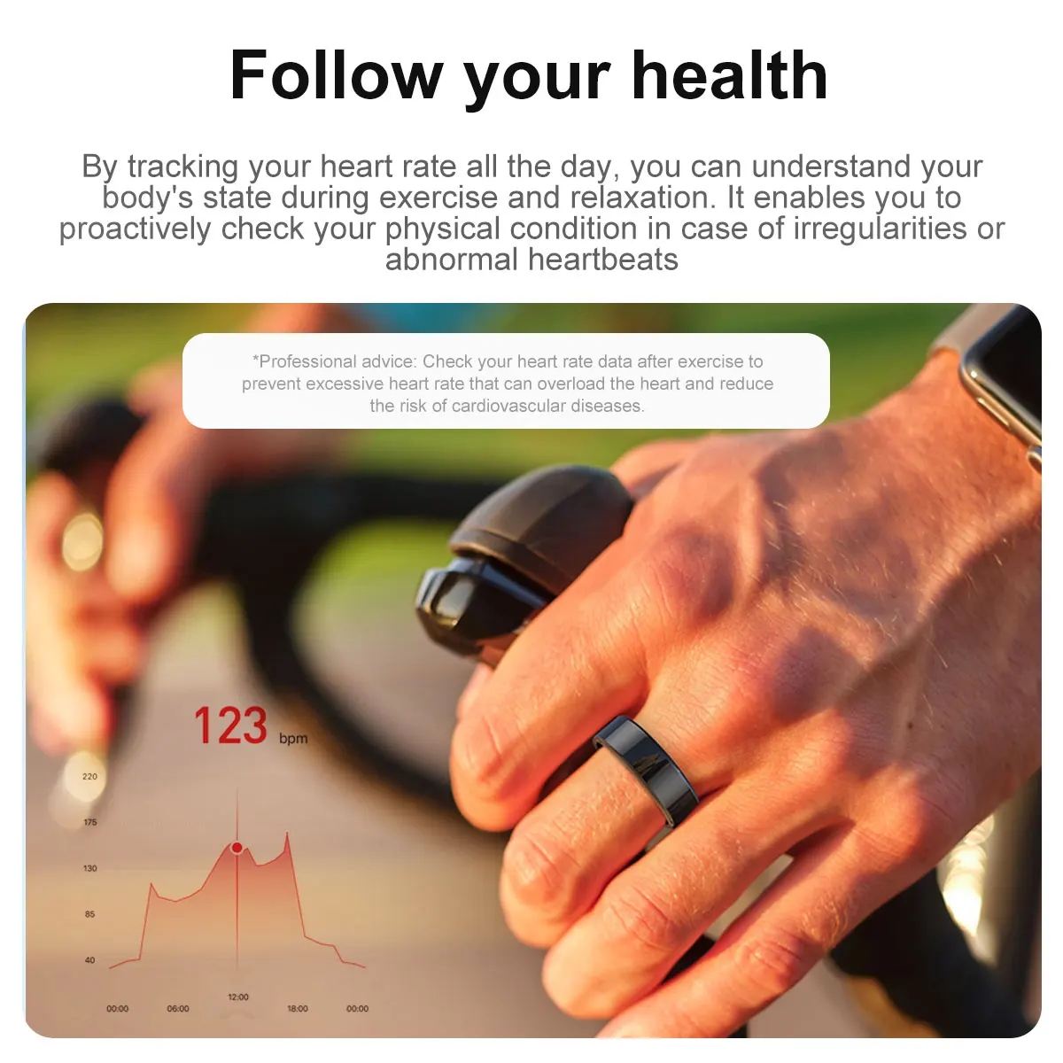 Slimme Ring-Militair Roestvrij Staal, Hartslag Bloeddruk Slaap Monitoring, Ip68 Waterdicht, Sport Ring,Fitness Tracker