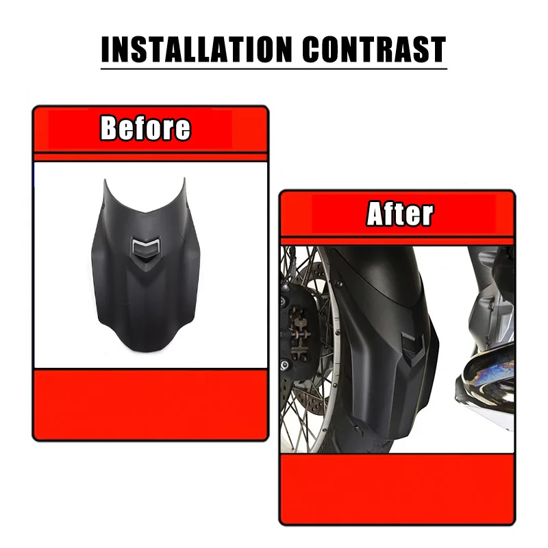 For BMW R1200GS R1250GS ADV Waterbird Motorcycle Front Fender Extension Anti-dirty Non-destructive Installation Accessories