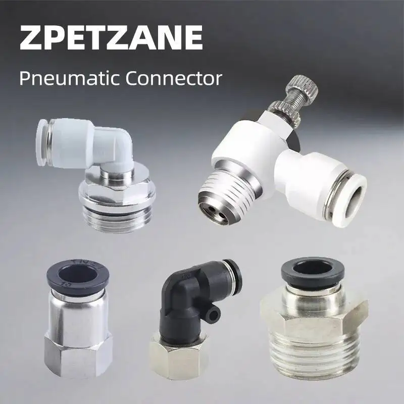 

4/6/8/1012mm Pneumatic Connector Quick Tube Air Fitting PCF PC PL SL PLF Hose 1/4" 1/8" 3/8" 1/2"BSPT Male Thread Pipe Coupler