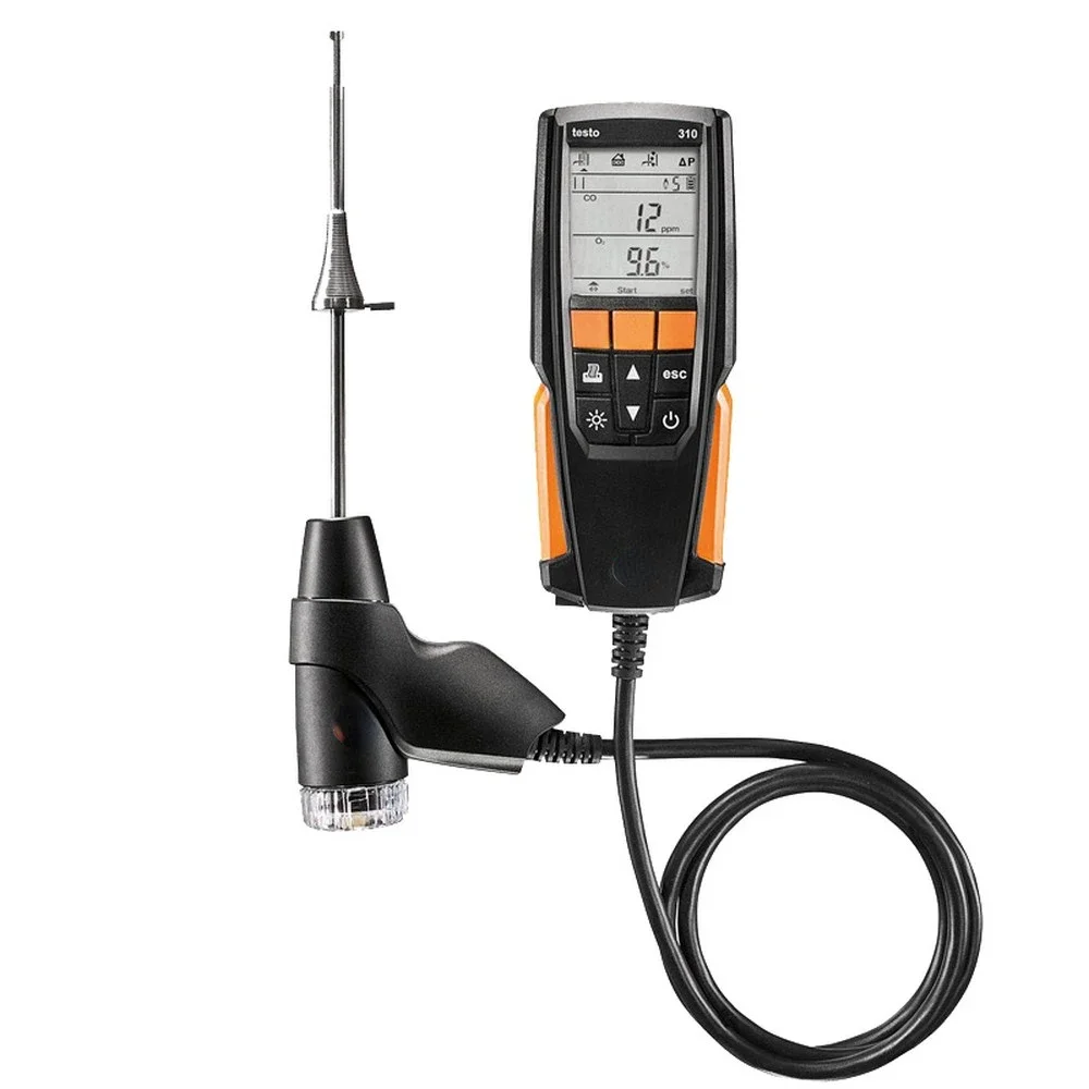 Testo 310 Flue Gas Combustion Analyzer Measuring Range 0 To 4000 Ppm Gas Combustion Analyzer O2 CO CO2 with Printer