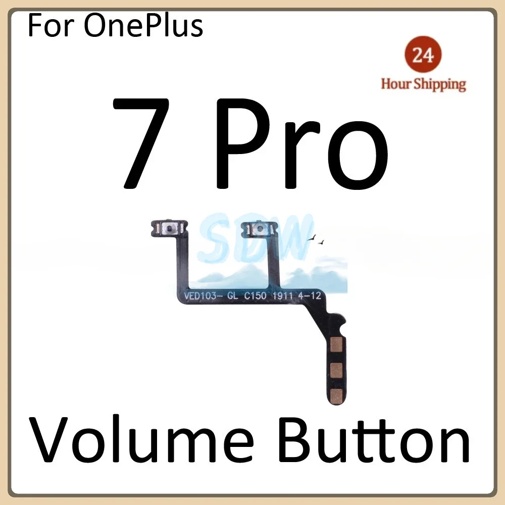 . Power ON OFF Mute Switch Control Key Volume Button Flex Cable For OnePlus 7 7T 8T 8 9 Pro Replacement Parts