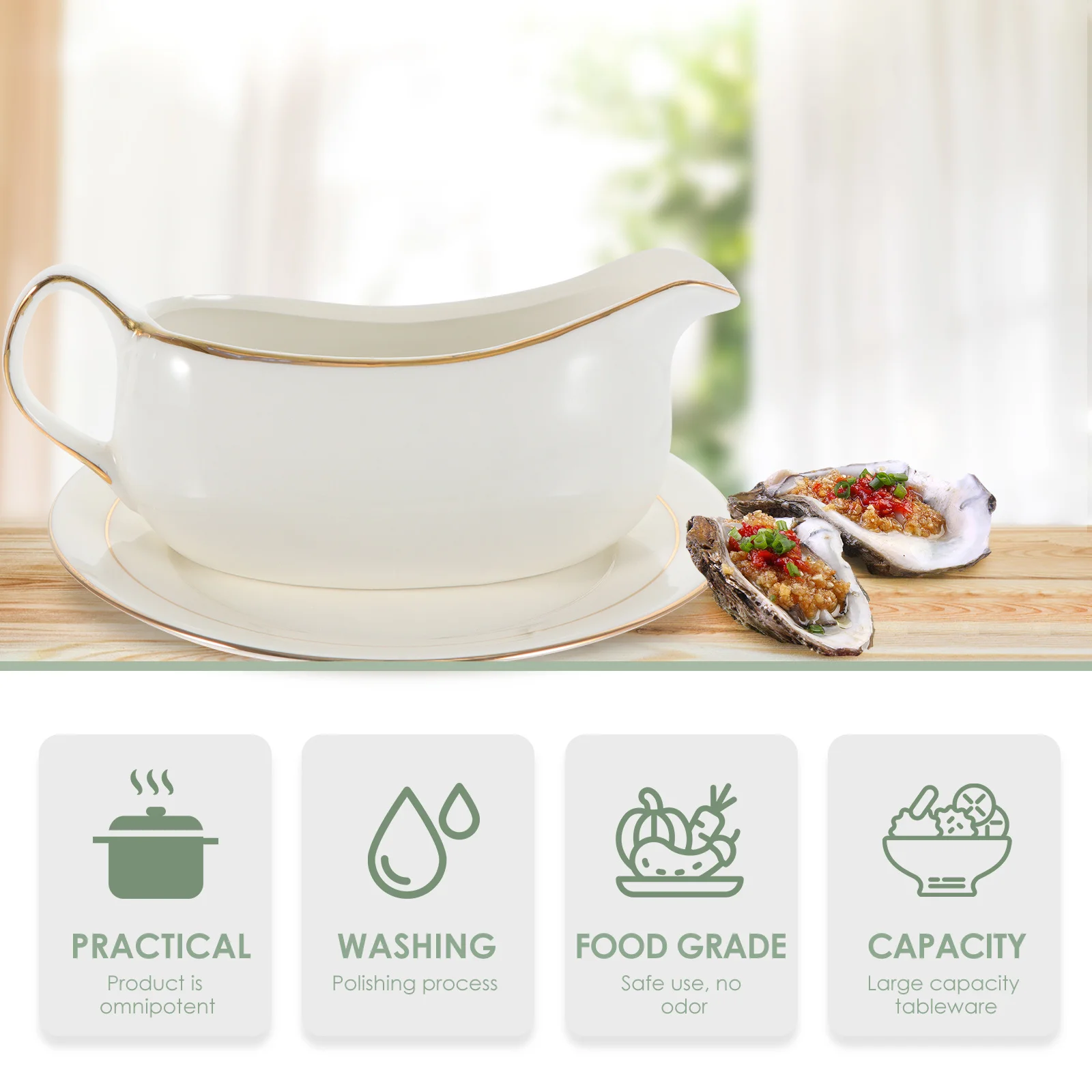 

1Set Elegant Ceramic Sauce Cup Condiment Bowl Fine Workmanship Safe Hot Cold Gravies Salad Dressings Kitchen Accessory