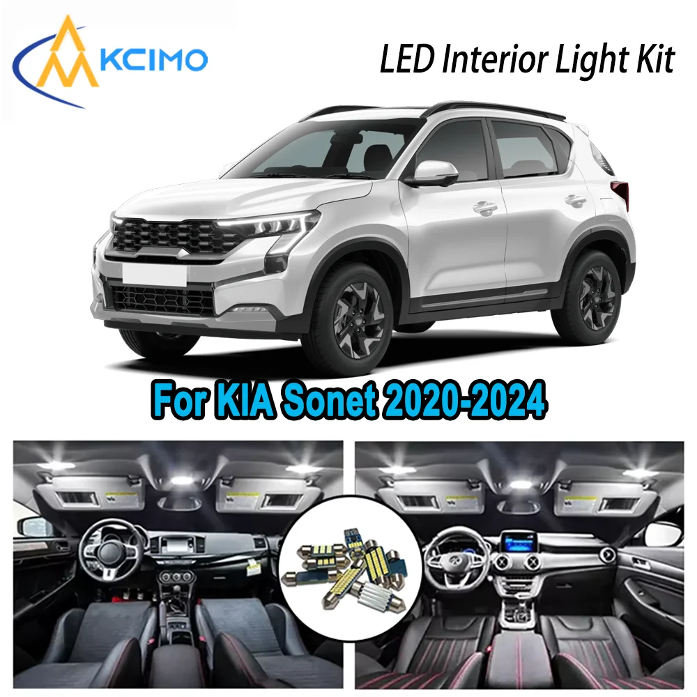 

High-Quality LED Interior Kit for KIA Sonet 2020-2024 2021 2022 2023 2024 Premium Error-Free Dome Map Trunk Automotive Lamps