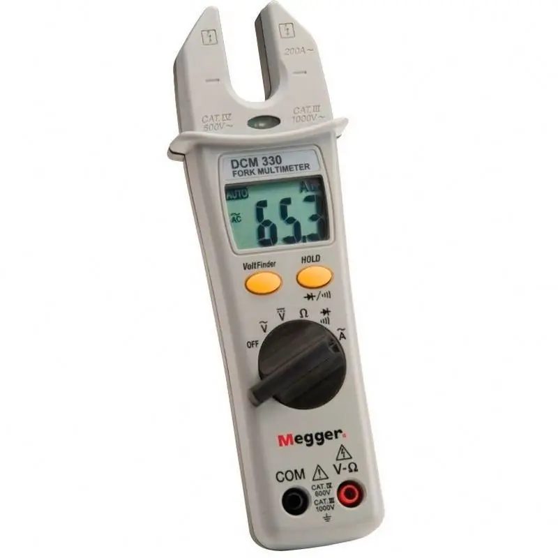 

DCM330 Multimeter with 200 AC Open-Jaw Current & 0.1 Ω 20.00 MΩ Range Fork Design for Easy Handling for Measuring & Analysis