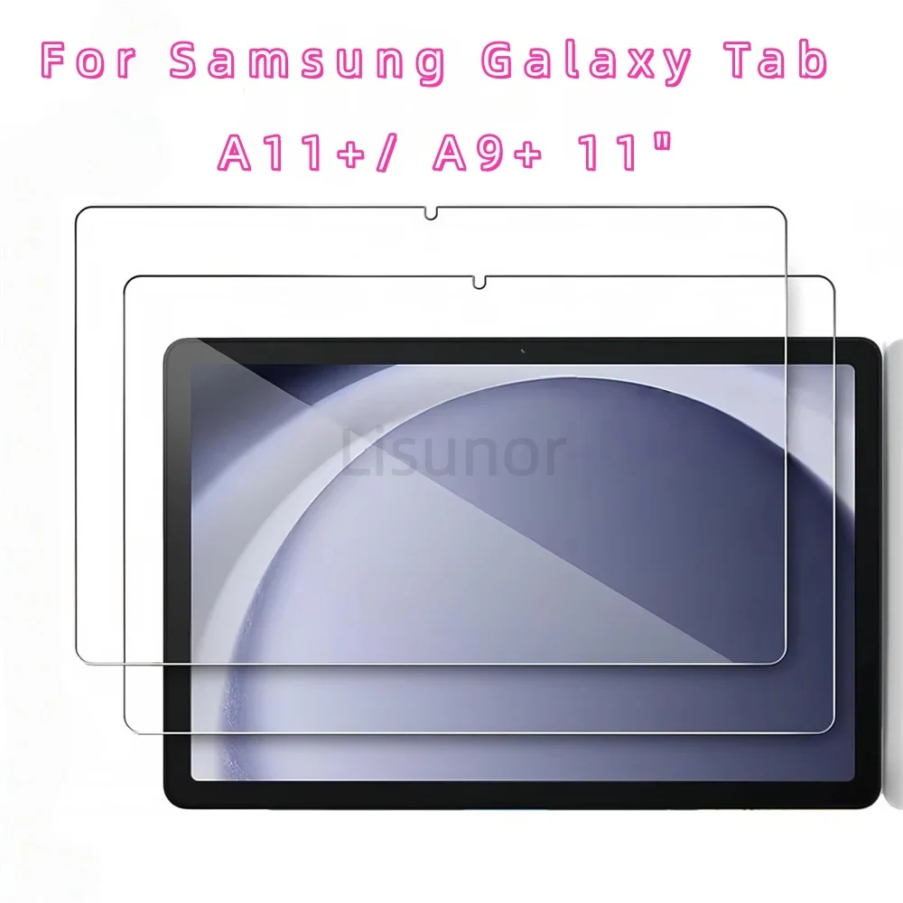 2 PCS 9H Tempered Glass Screen Protector For Samsung Galaxy Tab A11+ A9 Plus 11 Inch Anti Scratch Clear Tablet Protective Film