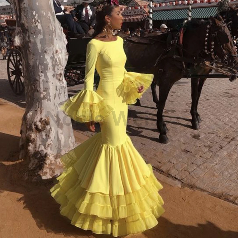 

Элегантные атласные вечерние платья русалки с длинными рукавами для женщин на заказ