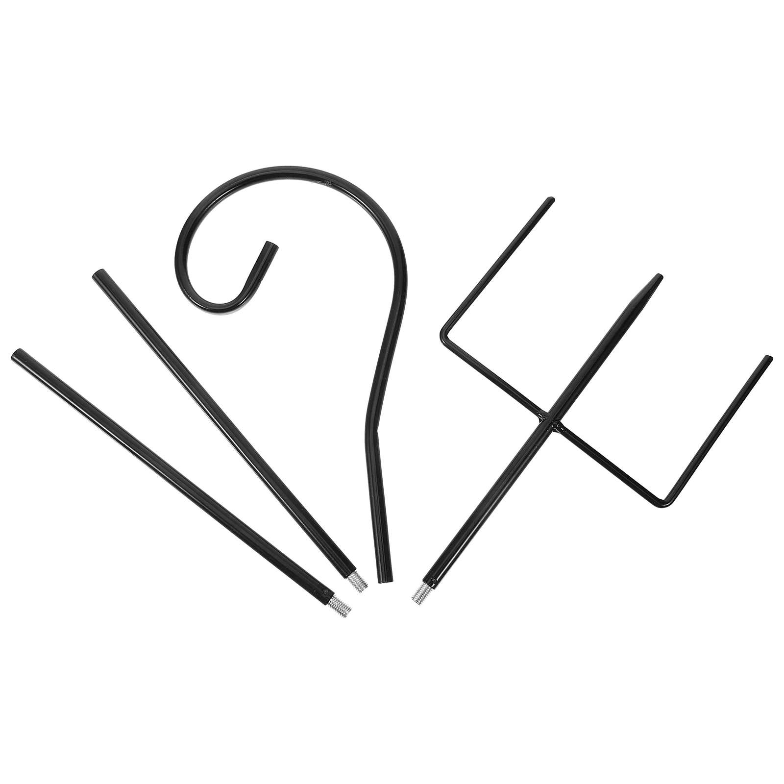 

Garden Shepherd Hook Durable Iron Outdoor Hanging Basket Hook Detachable Plant Hanger Bird Feeder Stand Solar Lantern Holder