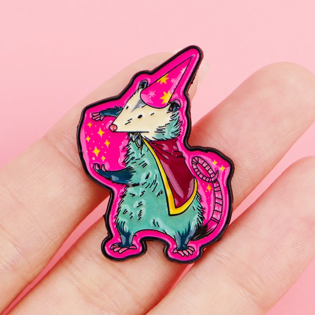 Funny Animal Enamel Pin Cute Opossum Brooch Pines Lapel Pins Badge on Backpack Clothing Accessories Fashion Jewelry Friends Gift image 4