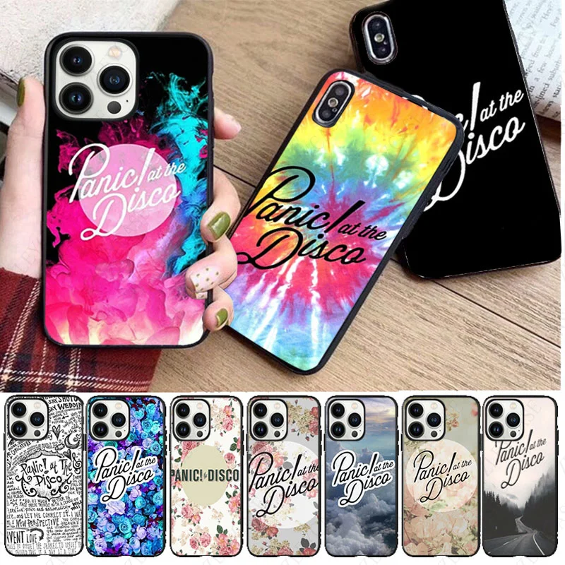 soft funda Panic At The Disco Phone Cover For iphone 16pro 15pro 14pro 11pro 12pro 13pro max 16plus 7 SE XR 12mini Coque Cases