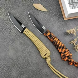 Outdoor Knife MKC Fixed Blade Knife 440c Blade Nylon Rope Handle EDC Survival Jungle Hunting Tools Camping Hiking Cutting Knives