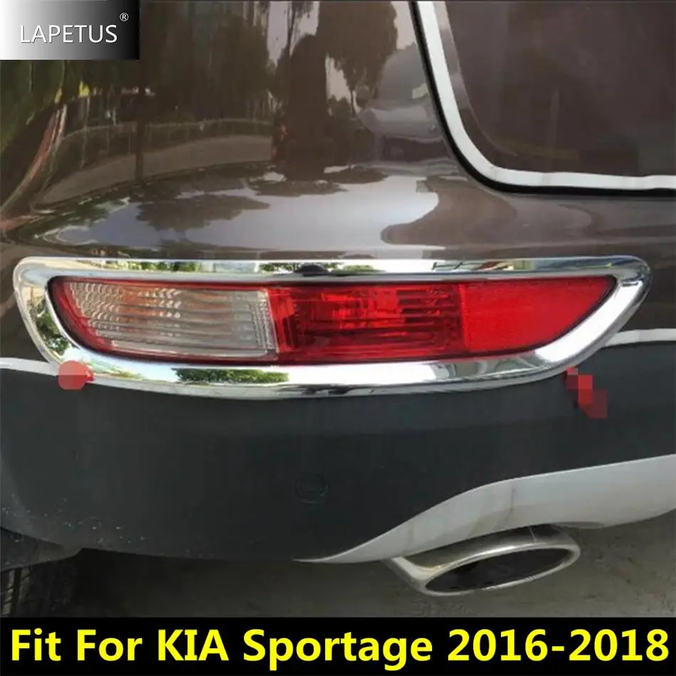 

ABS Rear Tail Fog Lights Lamps Frame Decor Protector Cover Trim For KIA Sportage 2016 2017 2018 Auto Chrome Accessories Exterior