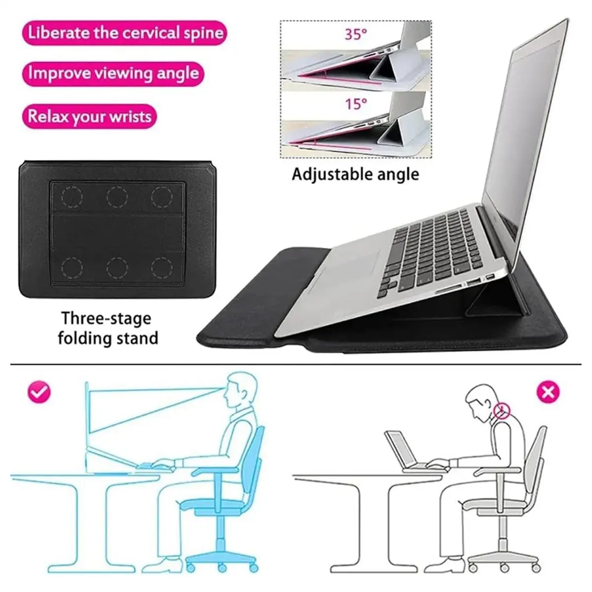 Laptop Stand Liner Bag Suitable for Thin Stand Computer Bag, Waterproof Portable Computer Protection Bag Stand